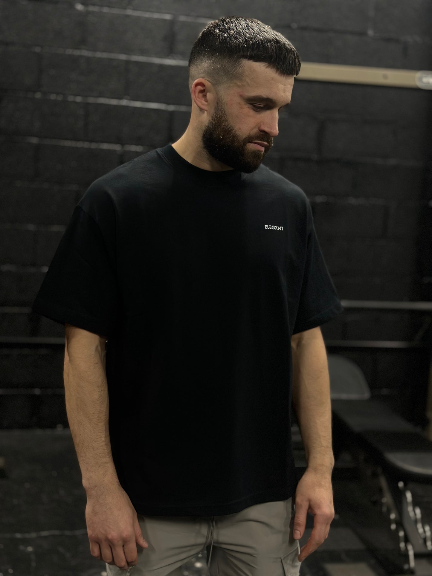 Over-Sized Unisex Black Tee