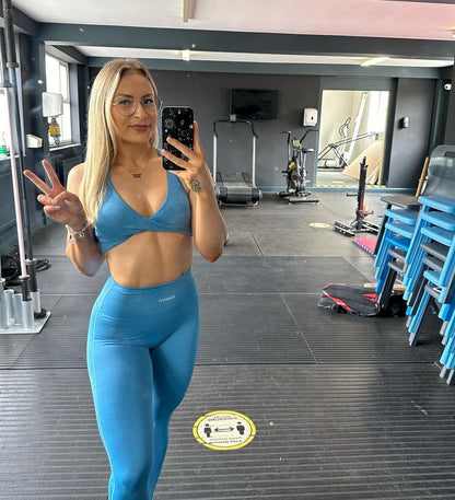 Uplift Sky Blue Sports Bra