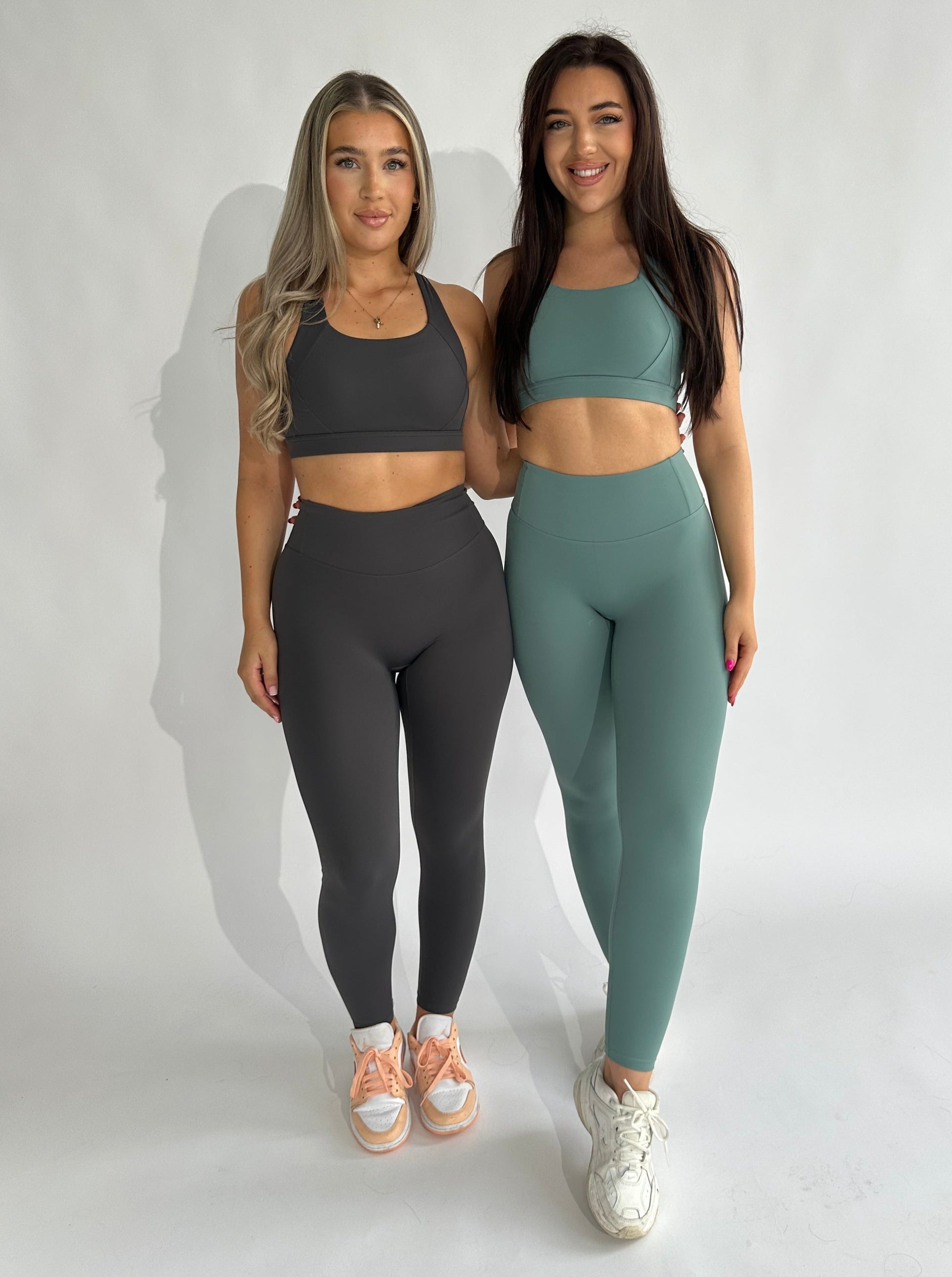 Leggings - Grey & Light Green