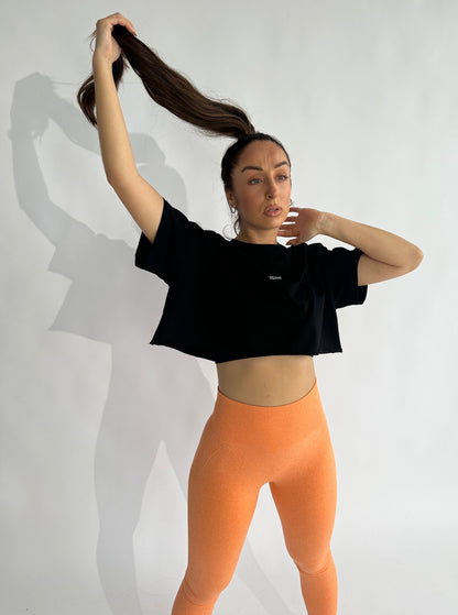 Basic Black Cropped Tee